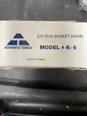 New | in-Stock Advance Tabco New ADVANCE TABCO K-6 Sink Drain 4 1/2" Stainless Steel Threaded Food, Restaurant, & Bakery Parts & Accessories Illinois US | Falcon Restaurant Supply #1376162