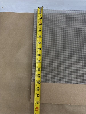 Sturdy 12”x24” 0.35,304 Stainless Steel Mesh Screen   Lot Of (2) Fast Shipping.