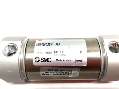 Used SMC ROUND BODY PNEUMATIC CYLINDER 32MM BORE 25MM STROKE Pneumatic Cylinders | Maverick Industrial Sales #1101229
