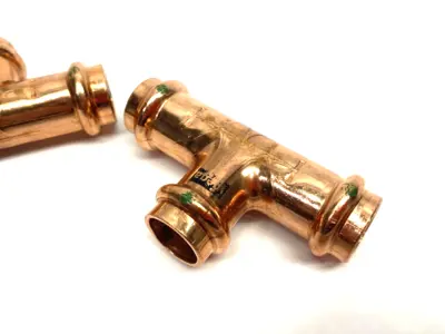 New | in-Stock Viega ProPress Tee, P x P x P - Model 2918 Copper Press Conn. LOT OF 2 Plumbing Equipment Michigan US | Maverick Industrial Sales #1462911