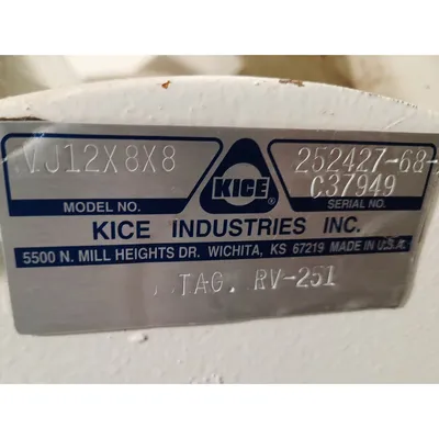 Used KICE INDUSTRIES INC. VJ 12 Valves/Fittings West Virginia US | JM Industrial #1547975