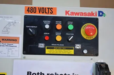 used Kawasaki robot FS 030L with "D+" (D Plus) controller