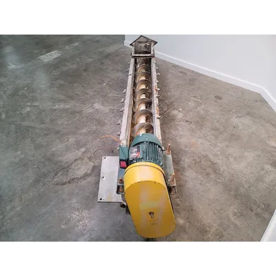Used 9" dia. X 8' long Industrial Stainless Steel Screw Feeder Auger Conveyor
