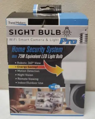 Sight Bulb Pro | ** NEW** (1) WiFi Smart Camera & Light / 650 - 700 Lumen / Microphone & Speaker