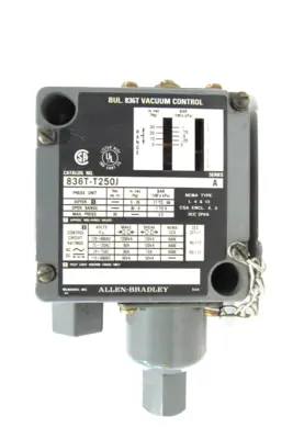 836T-T250J PRESSURE SWITCH PRE-OWNED UNUSED SURPLUS SER.A 836TT250J