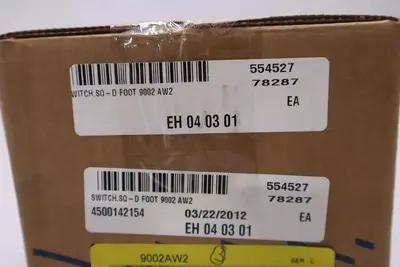 NEW OPEN BOX SQUARE D 9002AW2 Heavy Duty Foot Switch STOCK G-191 785901815921