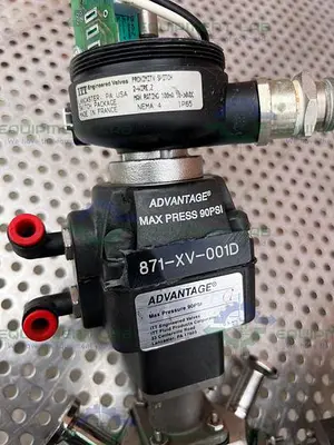 USED 5 ITT ADVANTAGE STAINLESS STEEL DIAPHRAGM VALVES W/ VALVE POSITIONER