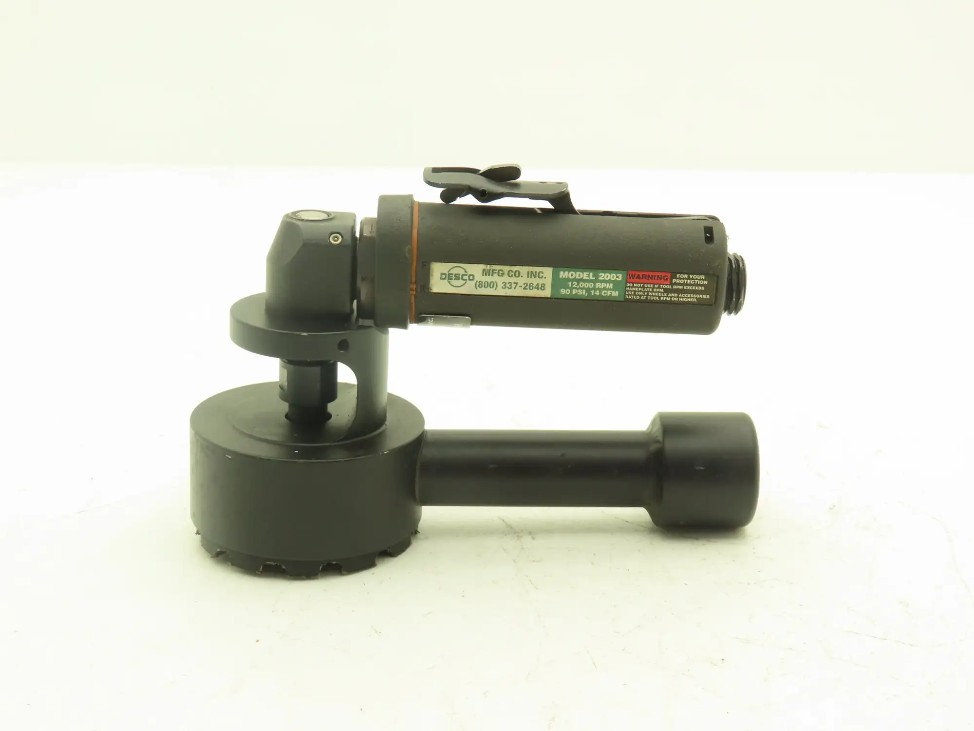 Desco 2003 Pneumatic Grinder Roll Lock 3" W/Dust Collection Stuck In On Position