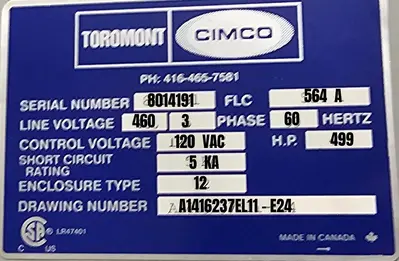 USED 2010 TOROMONT CIMCO C6-W08AHE