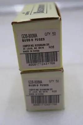 Cooper Bussman GD8-800MA Buss Fuse Glass Cartridge  #K-2229