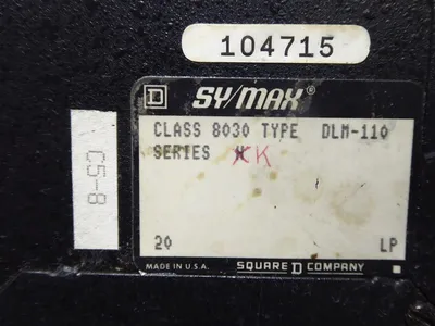 Square D 8030 DLM-110 SY/MAX D-Log Data Controller Series K Used