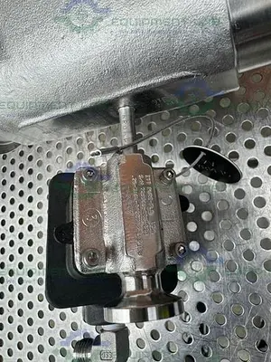 USED 5 ITT PURE-FLO STAINLESS STEEL DIAPHRAGM VALVES W/ 2" TO 1/2" SANITARY FITTING