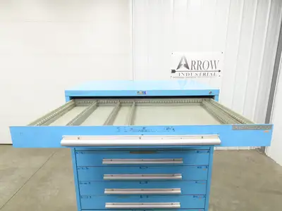 Nu-Era Modular Tool Storage Cabinet 10 Drawer 45x28x61" Stanley Vidmar Blue