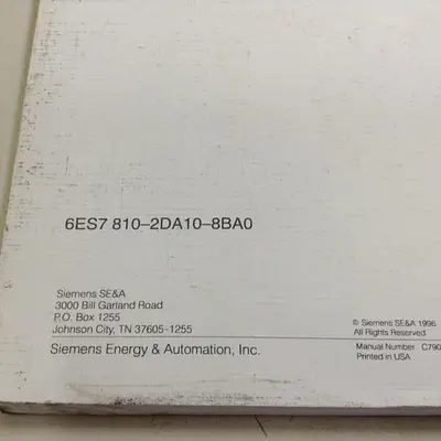 USED SIEMENS 6ES7 810-2DA10-8BA0