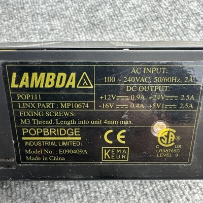 Used TDK Lambda ["Linx MP10674", "MP10674"] Misc Industrial Equipment California US | Davliegogo LLC #1710528