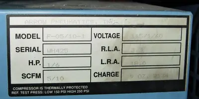 USED ARROW PNEUMATICS R-5/10-1