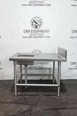 36”x30” STAINLESS STEEL ONE COMPARTMENT COMMERCIAL PREP SINK WITH BACKSPLASH