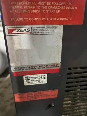 Used ZEKS HEATSINK Air Compressors (Misc) South Carolina US | ESS Industrial Equipment Sales #1538121