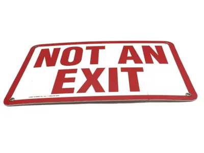 Used EMED Not An Exit Sign 10"X7" LOT OF 4 Safety Products (Other) Michigan US | Maverick Industrial Sales #1400585