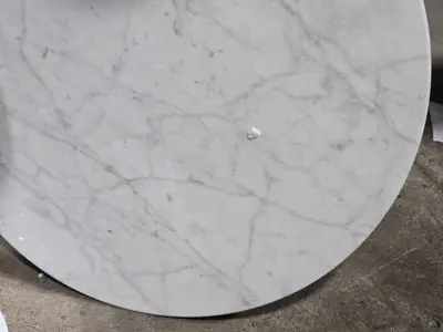 Marble Top Pedestal Table 21" x 20"