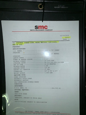 USED 1995 SUNNEN MBC1803