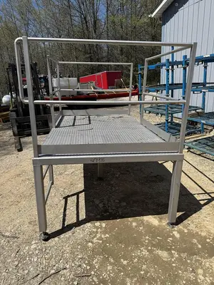 USED CUSTOM DESIGNED & MANUFACTURED STAINLESS STEEL OPERATORS PLATFORM