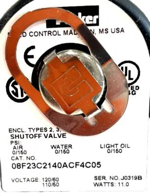 NEW PARKER 08F23C2140ACF4C05 COMPLETE VALVE NPT 1/2 ORIFICE 5/8