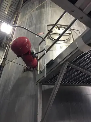 Spray dryer 7,000 lbs. Per hour evap. V-bottom dryer three nozzles #3653507