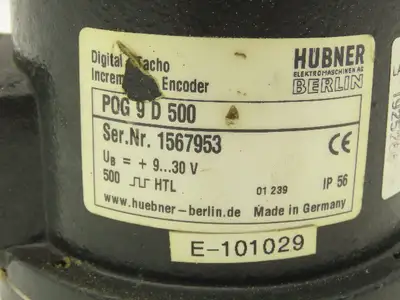 Hubner POG 9 D 500 Digital Tacho Incremental Encoder 12/24VDC 12k RPM