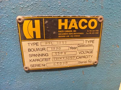 HACO HSL 3013 Sheet Metal Shears | FERRIC Machinery, Inc. (3)