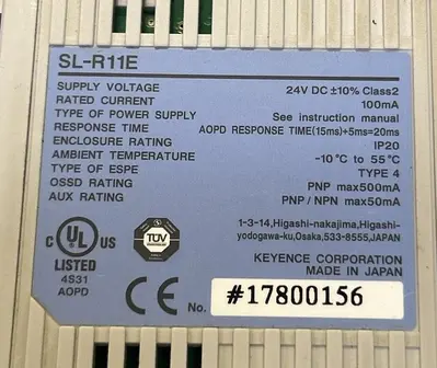 Used KEYENCE SL-R11E Industrial Controls Ohio US | Surplus Asset Holdings #1238989