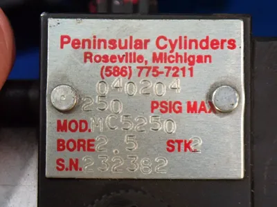 Peninsular Cylinder Pneumatic Cylinder Lot
