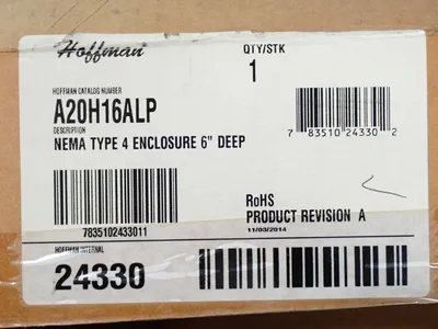 New | in-Stock HOFFMAN A20H16ALP Electrical Boxes Ohio US | HGR 24 #757645