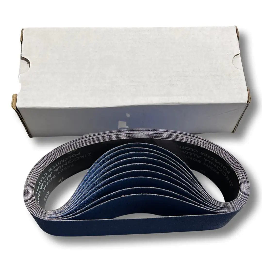Merit 3" x 24" Abrasive Sanding Belts Zirconia Alumina 60 Grit 10 Pack USA Made