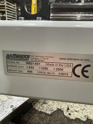 Used 2013 WITTMANN W821 Robot Parts Michigan US | Ideal Machinery #1277212