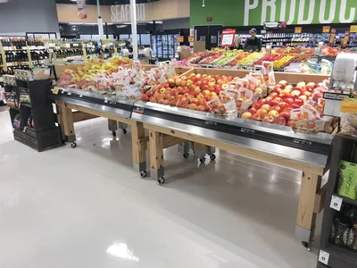 6’x3′ Adjustable Heavy Duty produce tables.