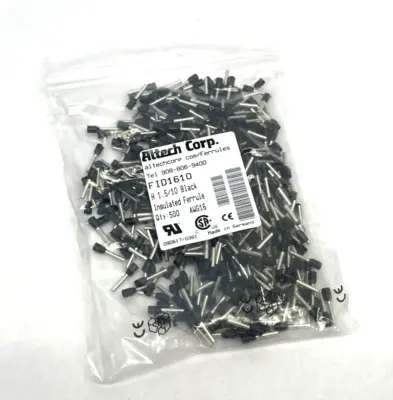 New | in-Stock Altech Insulated Crimp Ferrule Terminal 16AWG/1.5sqmm 500-PACK Electrical Fittings Michigan US | Maverick Industrial Sales #1390903