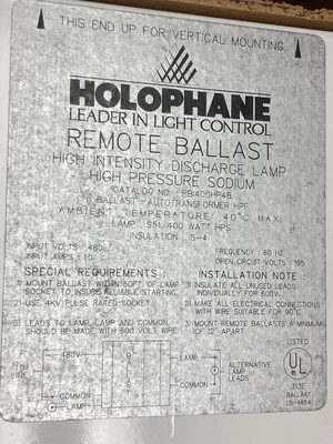 New | in-Stock HOLOPHANE RBI400HP48 Lighting Ohio US | Surplus Asset Holdings #1508167