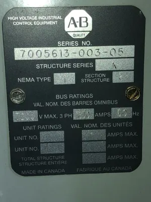 USED ALLEN BRADLEY/ ROCKWELL POWERFLEX 7000 W/POWERHOUSE