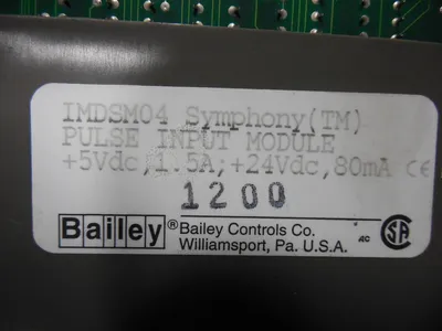 Bailey Controls IMDSM04 Symphony Pulse Input Module Used