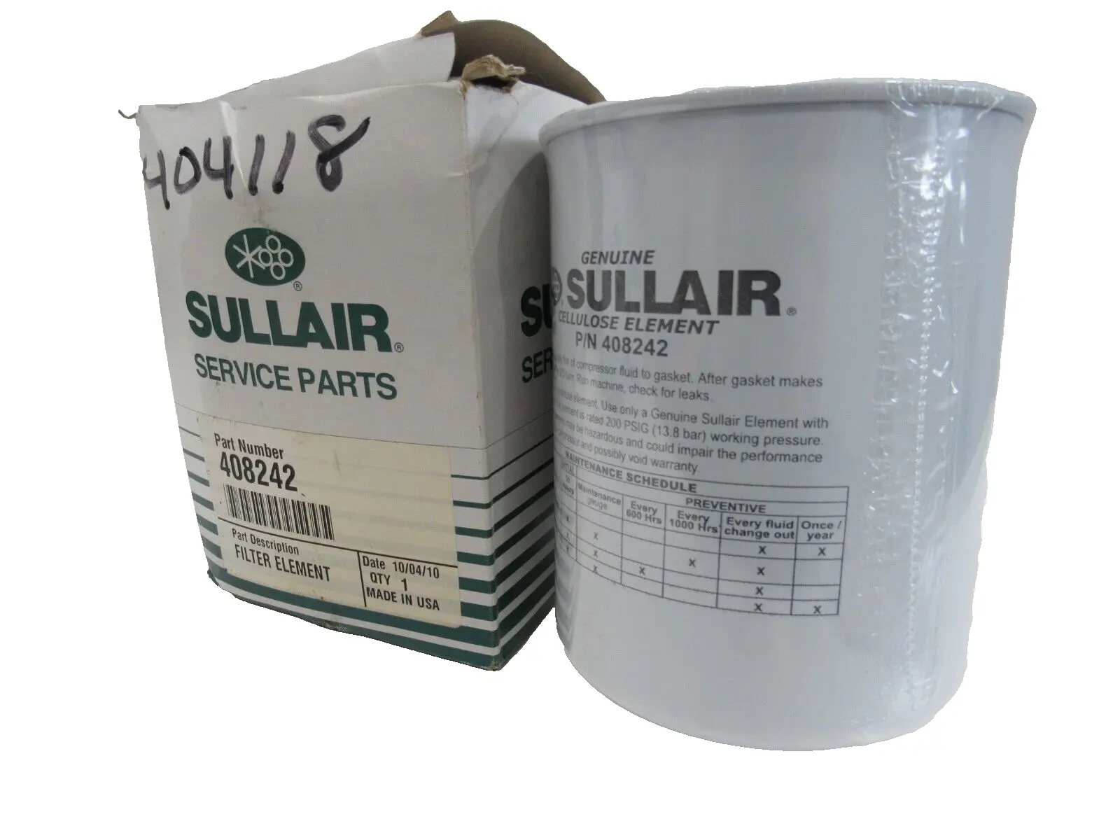 NEW SULLAIR 408242 FILTER ELEMENT