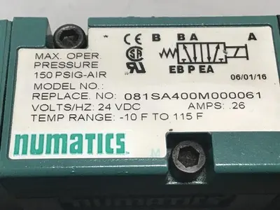 USED NUMATICS 081SA400M000061