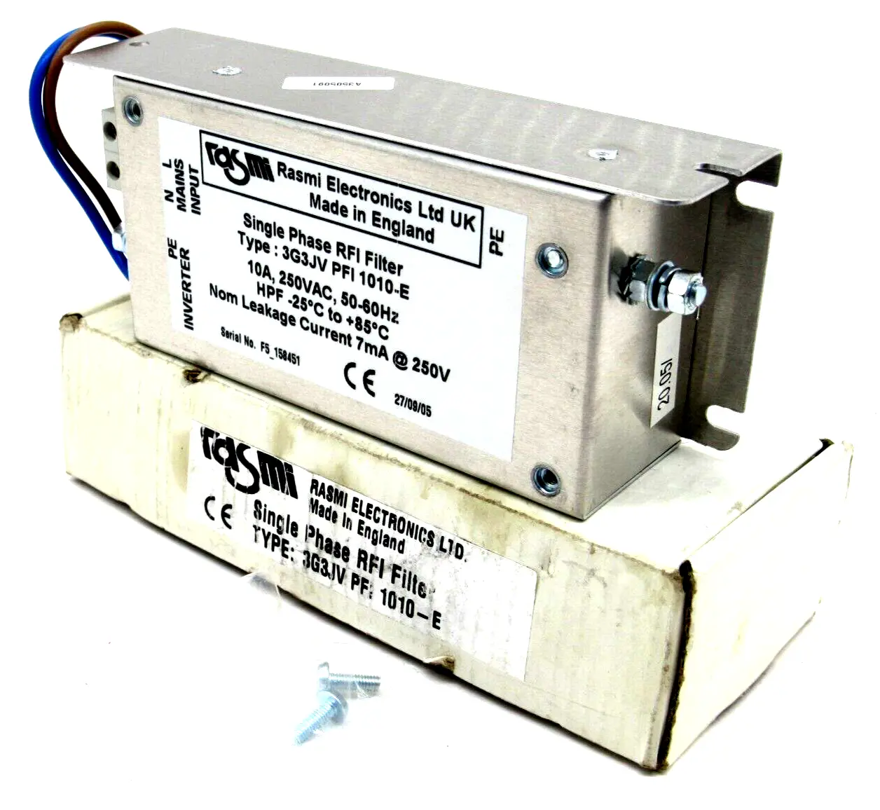 NEW RASMI ELECTRONICS 3G3JV-PFI-1010E RFI FILTER 3G3JVPFI1010E