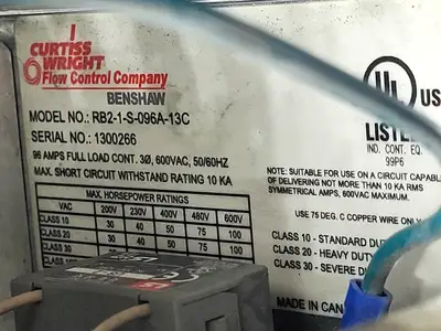 Used BENSHAW RB2-1-S-100-600-S-12-CB-OP Switchgears British Columbia CA | Lenmark #1427037
