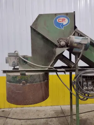 96" CP MFG MODEL #GC-100 "GLASSHOPPER" PORTABLE INCLINED CONVEYOR & GLASS CRUSHER: YOBRO #24416