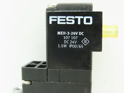 Festo MEH-5/2-1/8-S-B Pneumatic 4-Way Solenoid Control Valve 145PSI 1/8"Port 24V