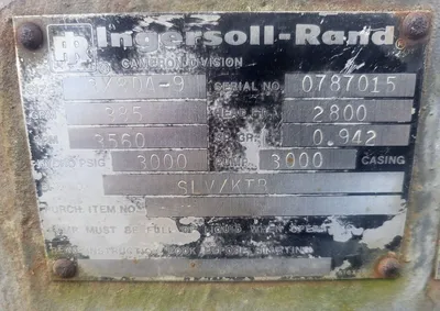 USED INGEROLL RAND 3X8DA-9