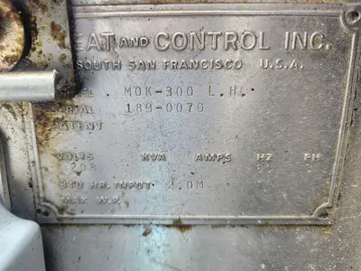 Used 1989 HEAT AND CONTROL INC. MOK-300 L.H. Cookers / Coolers / Fryers New Hampshire US | Machinery & Equipment #1354134