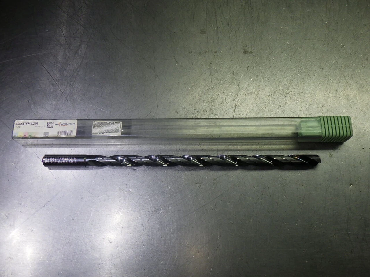 Walter 1/2" Coolant Thru 16xD Carbide Drill 14mm Shank A6685TFP-1/2IN (LOC2139A)
