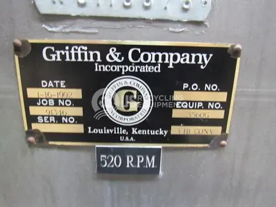 USED 1992 GRIFFIN & COMPANY 3560G VIBRATORY FEEDER CONVEYOR